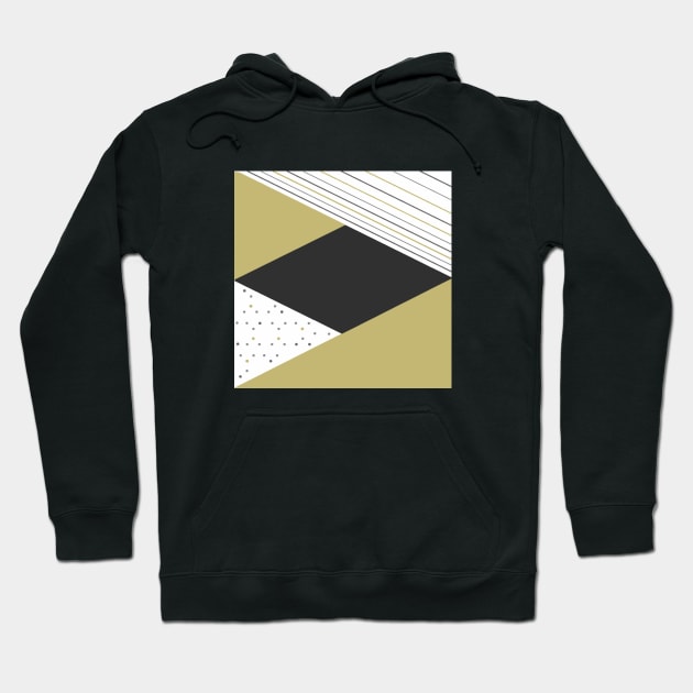 Shapes decor 5. gold. minimal. collage. homedecor. Hoodie by PrintedDreams